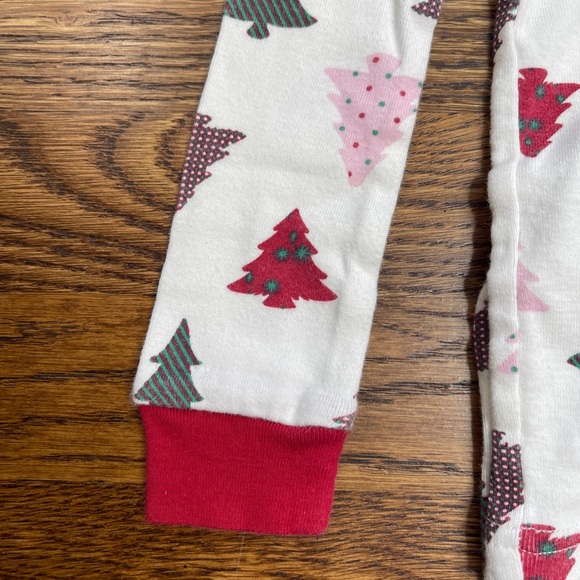 Jingles & Joy Girls Festive Christmas Tree Print Holiday Long Sleeve Pajamas 4 - Picture 2 of 13